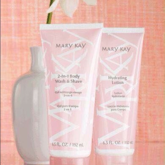 2 Pc Set Mary Kay 2-on-1 Body Wash & Shave/ Hydrating Lotion Gift - Picture 3 of 7